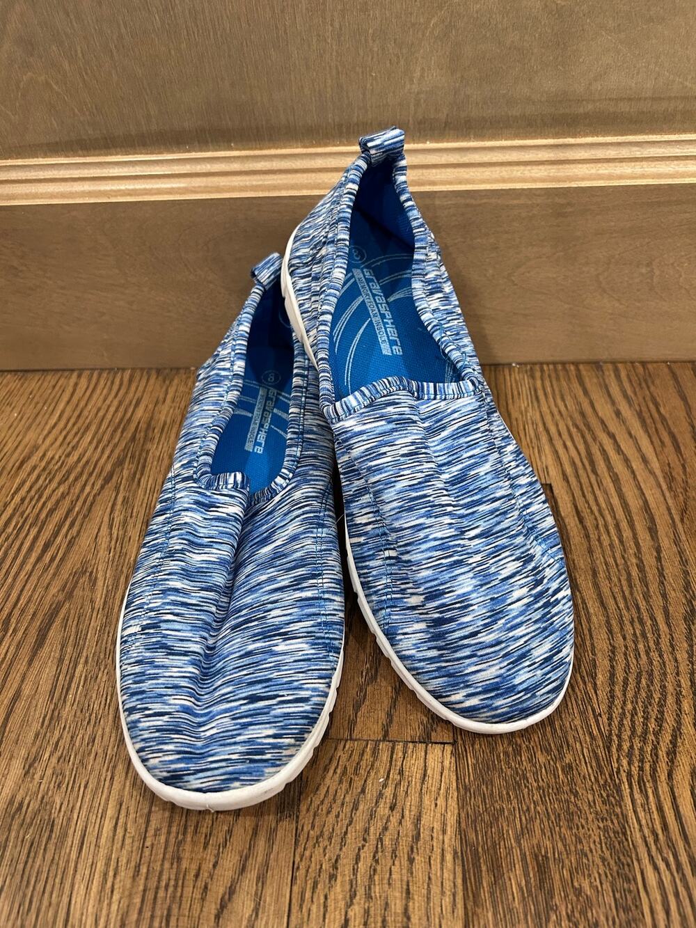 Gravasphere Space Dye Slip On Sneakers Blue White Mesh Comfort Shoes Womens 8